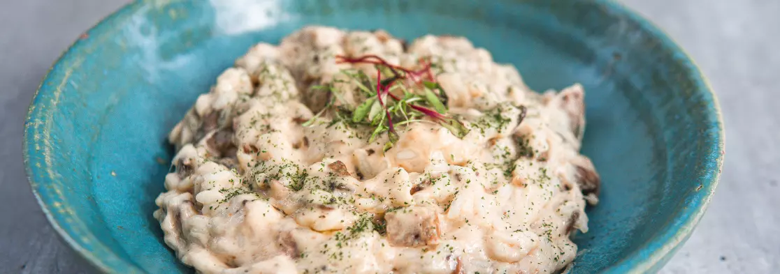 risotto fontina e funghi